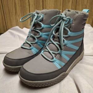 STQ Winter Walking Boots Zip Lightweight Cozy Ankle Boots Booties WomenSz 8